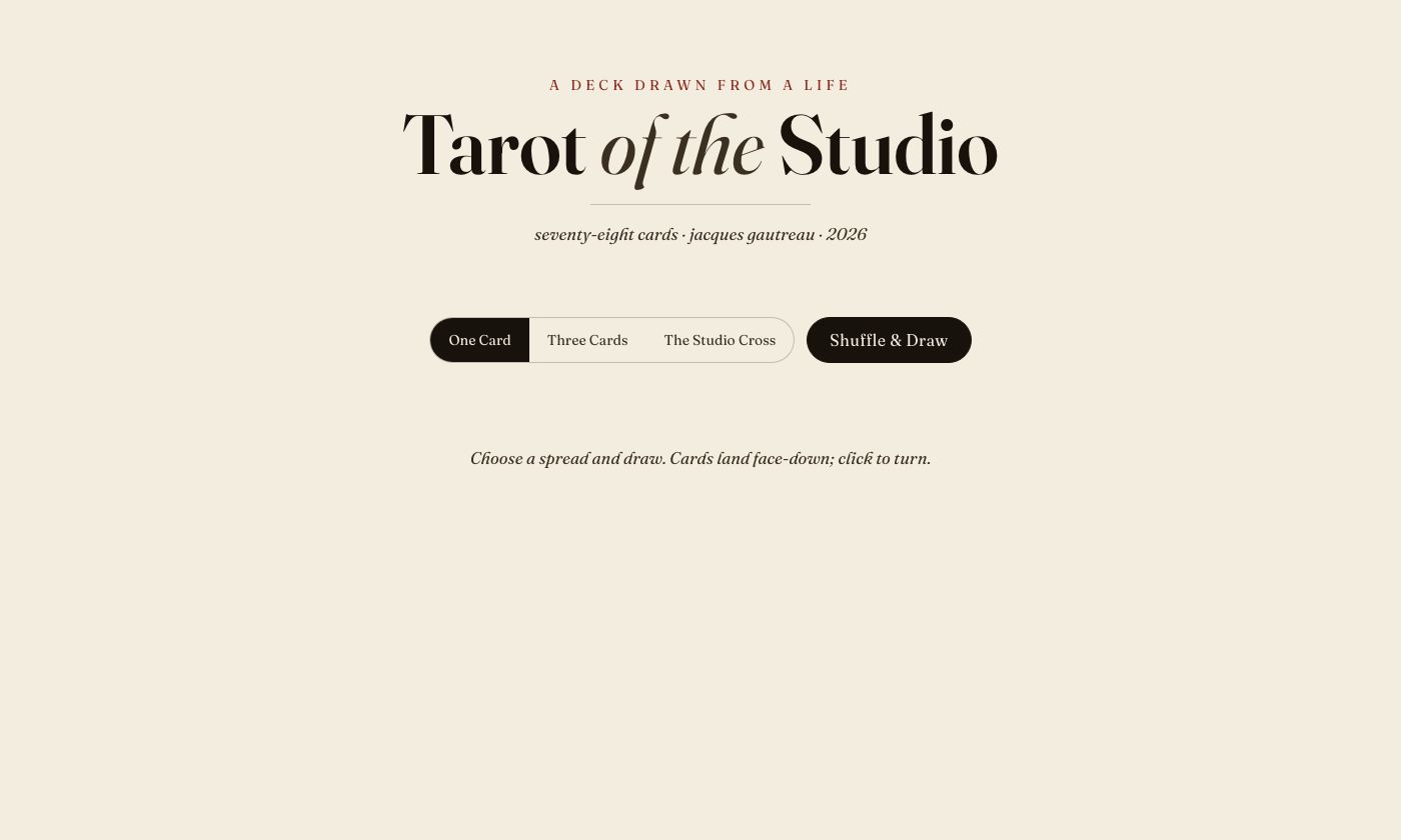 Tarot of the Studio
